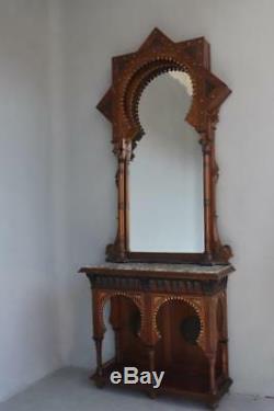 Très belle console Égyptienne et son miroir époque fin XIXème