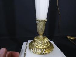 Très grande lampe de style Louis XVI en marbre et bronze, époque XIX ème