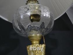 Très grande lampe de style Louis XVI en marbre et bronze, époque XIX ème