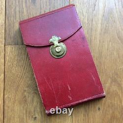 Trousse Nécessaire de Toilette en cuir Rouge Epoque XIXème