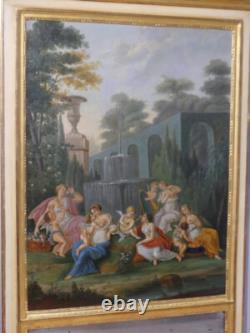 Trumeau Néoclassique, Scène Aux Nymphes Et Angelots époque XIX ème