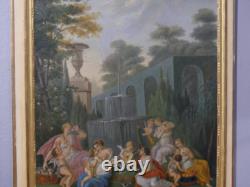 Trumeau Néoclassique, Scène Aux Nymphes Et Angelots époque XIX ème
