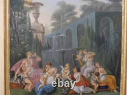 Trumeau Néoclassique, Scène Aux Nymphes Et Angelots époque XIX ème