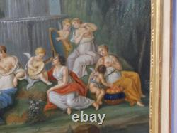 Trumeau Néoclassique, Scène Aux Nymphes Et Angelots époque XIX ème