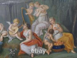 Trumeau Néoclassique, Scène Aux Nymphes Et Angelots époque XIX ème