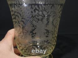Vase Hollandais En Verre Gravé, Bateau, Moulin Et Phare, Pays-bas, époque XIX èm