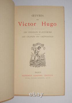 Victor HUGO LES FEUILLES D'AUTOMNE RELIURE D'EPOQUE SIGNÉE DAVID PARIS 1876