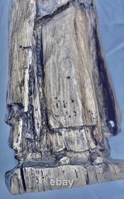Vierge en bois sculpté ancienne, Haute-Époque 17 ème travail art populaire